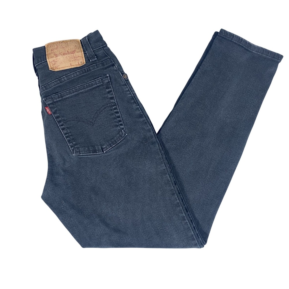 Vintage Levi's 550 Jeans Relaxed Fit Tapered Leg Womens 8 Black High Rise Denim
